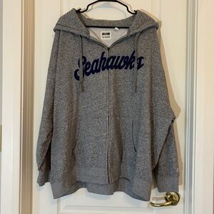 Tailgate Seahawks Zip Hoodie XL Gray Full Zip Sweatshirt NFL Team Apparel